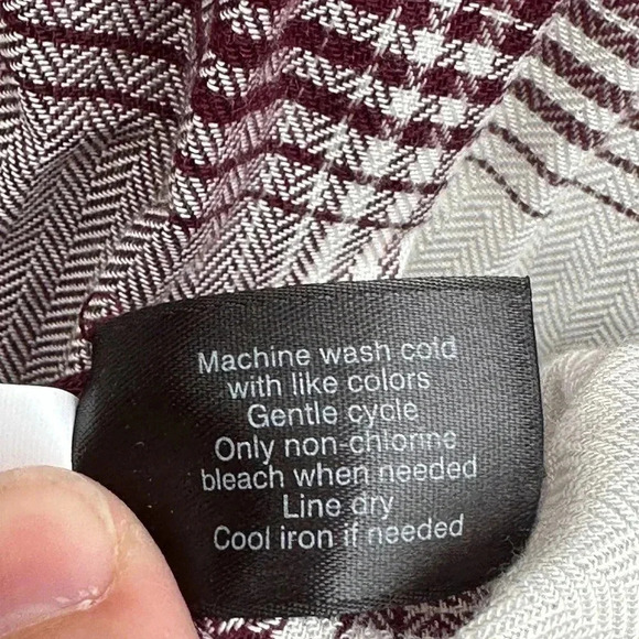 Lane Bryant blouse deep plum and cream plaid size 22 90’s grunge Y2K plus size - Picture 5 of 6